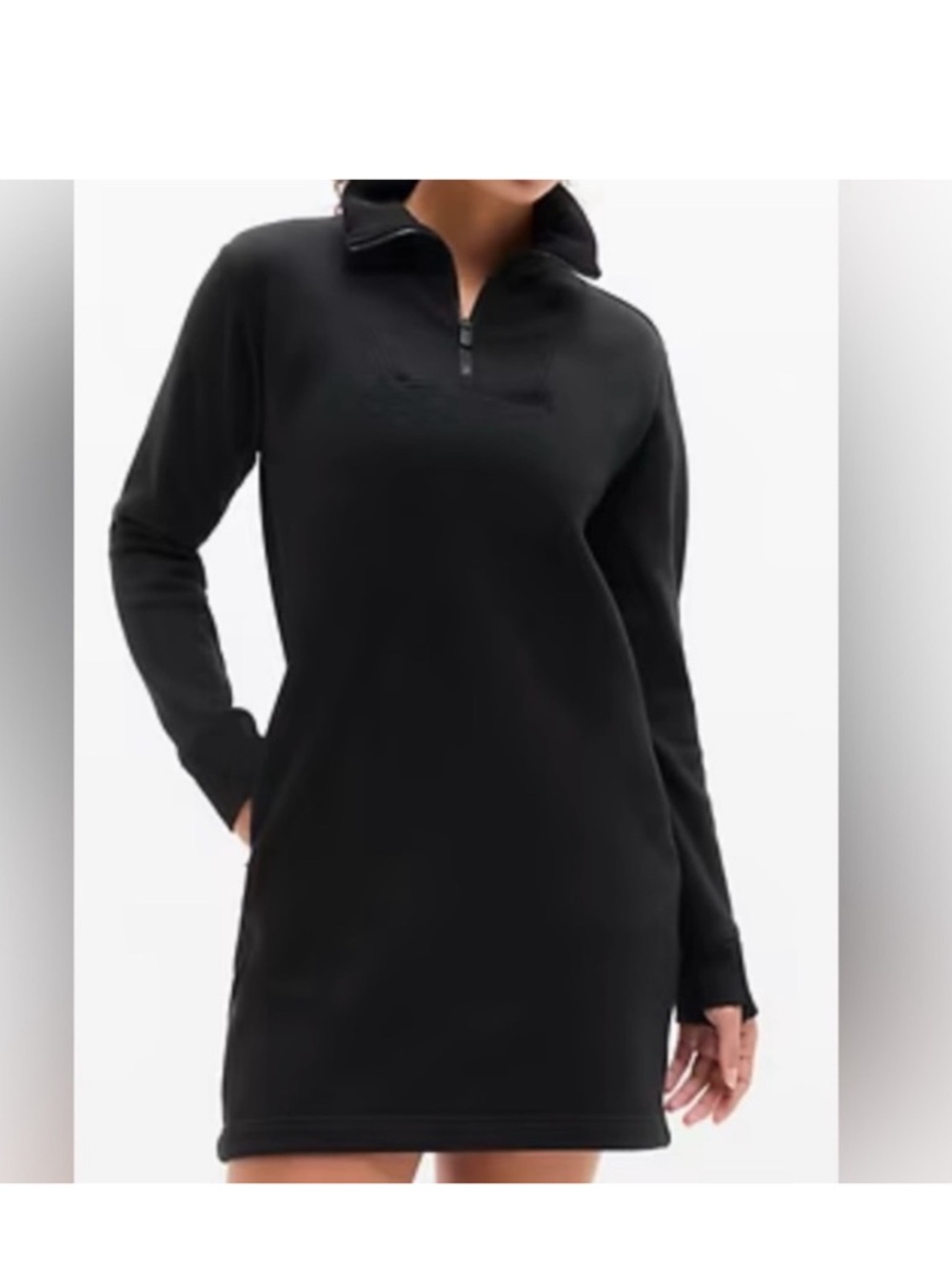 Athleta Women’s Cozy Karma Black Half-Zip Pullover Sweatshirt